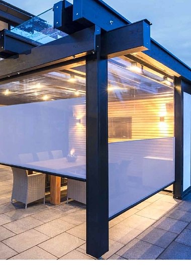 Zippscreen zur Terrassenabgrenzung